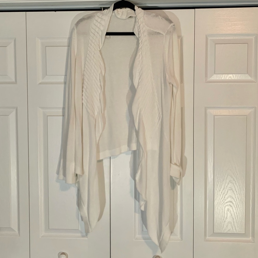 Debbie Morgan white cardigan sweater